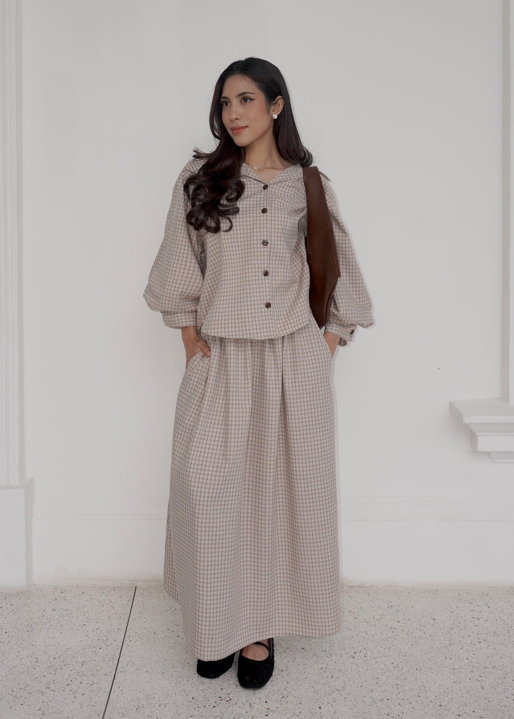 The Plaid Set (Beige)