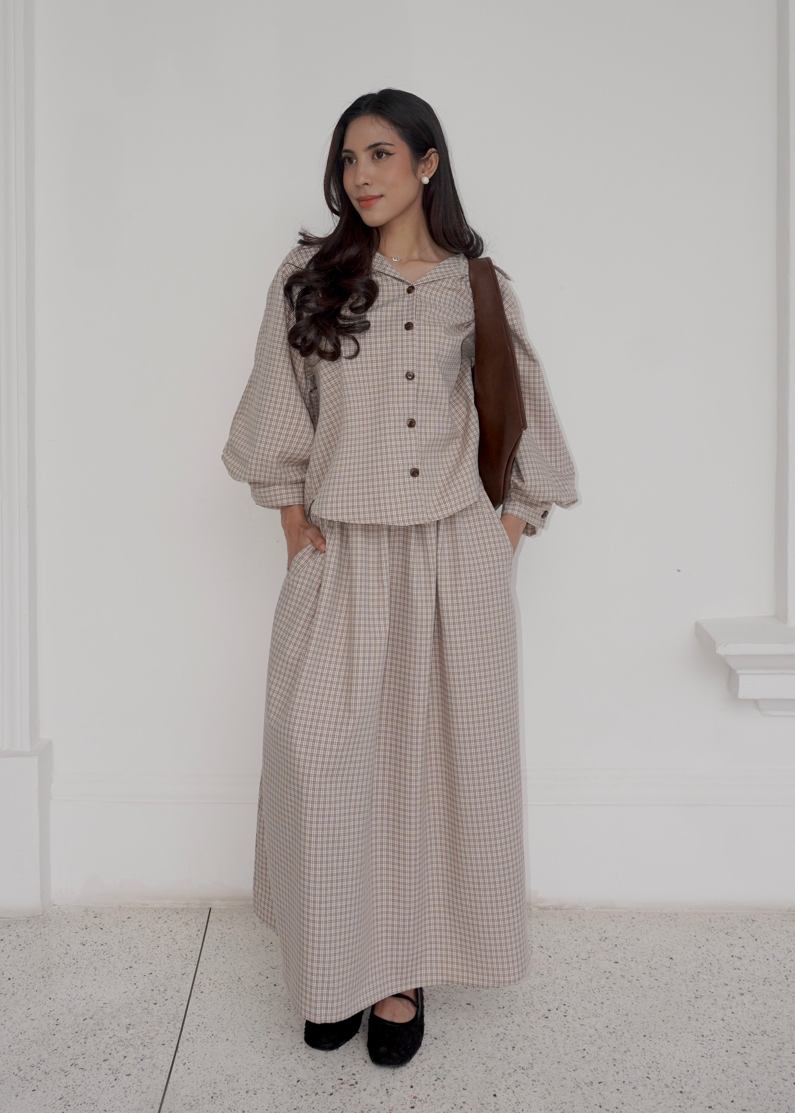 The Plaid Set (Beige)