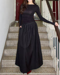 A-line Maxi Skirt (Black)
